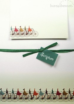 briefpapier + envelop 'Stadsfietsers', 12 vel met 12 enveloppen